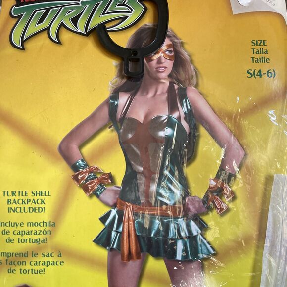 Halloween Costume Women’s TMNT Michelangelo Size S Teenage Mutant Ninja Turtles - Picture 2 of 6